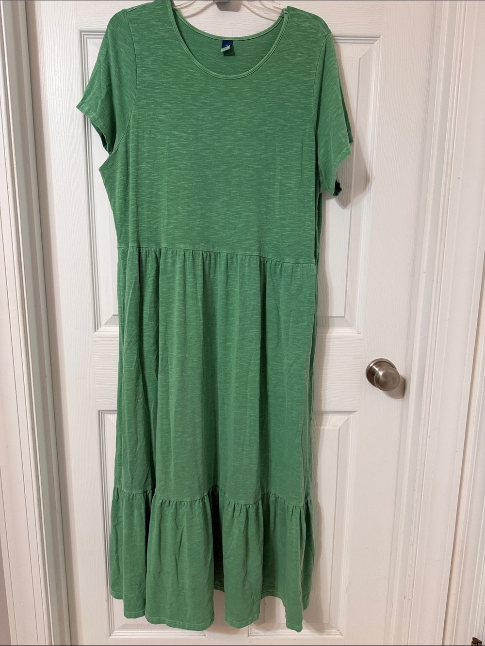 Old Navy Green Short-Sleeve Knit Maxi